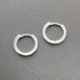 Серьги кольца, конго, 14*2.4 мм, родий
