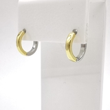Серьги кольца, конго, 14*2.4 мм, биколор