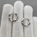 Серьги кольца, конго, 14.5*2.8 мм, родий
