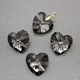 Подвеска Сердце, 16 мм, серый