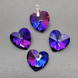 Подвеска Сердце, 16 мм, фиолетовый