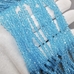 Бусина стеклянный биконус, граненный, 3.5*4 мм, голубой