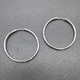 Серьги кольца, 40*2.5 мм, родий