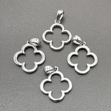 Подвеска Клевер, 15 мм, родий