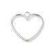 Подвеска Сердце, 28*30 мм, платина
