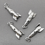 Подвеска Ракета с фианитом, 22*4 мм, родий