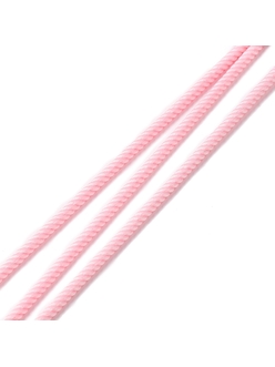 Шнур Витой из полиэстера, 3 мм, розовый