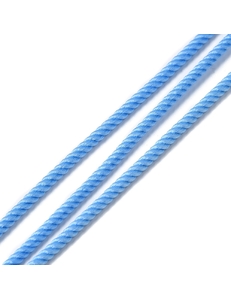 Шнур Витой из полиэстера, 3 мм, голубой