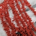 Бусины Коралл красный, палочки, 7-13 мм