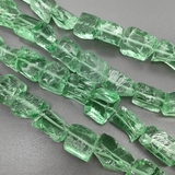 Бусины Кубики тонированного кварца, зеленый, 16-18*20-22 мм