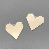 Подвеска плоское сердце, 25*24 мм, позолота