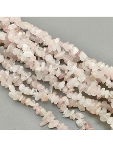 Бусина крошка, розовый кварц, 5-7 мм