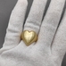 Кольцо сердце, 19*22 мм, позолота