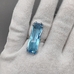 Кольцо прямоугольник голубой, 33*10 мм, родий