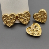 Серьги сердце, 21*20 мм, позолота