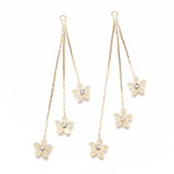 Подвески Цветы на цепочке, 7 см, позолота, шт