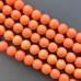 Жемчуг имитация Майорка, 12 мм, ярко-оранжевая, фактурная