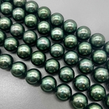 Жемчуг Майорка, 16 мм, зеленый, глянцевый, шт