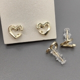 Серьги сердце, 11*10 мм, позолота
