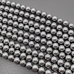 Бусина Гематит, шар, серый, 10 мм