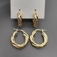Серьги круги, 22*5 мм, позолота