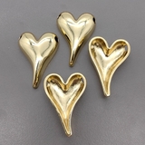 Подвеска Сердце Удлиненное глянцевое, 25*36 мм, позолота