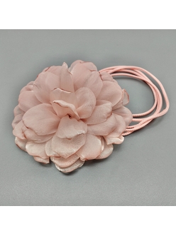 Чокер Цветок на шнуре, 95 см, розовый