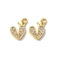 Подвеска Сердце с короной с фианитами, 10*9 мм, позолота