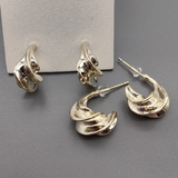 Серьги линии, 15*9 мм, позолота