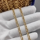 Цепь круги с ромбиками Deluxe, 4.8 мм, позолота, 10 см