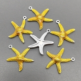 Подвеска звезда с желтой эмалью, 22*21 мм, родий