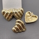 Серьги сердце, 27*25 мм, позолота