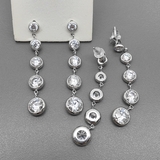 Серьги круги, 48*8 мм, родий