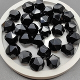 Бусина Агат (черный) Многогранник, 12 мм