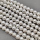Жемчуг натуральный круглый, белый, 8.5-9 мм