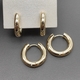Серьги кольца, конго, 19.5*3.5 мм, позолота, пара