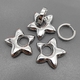 Подвеска звезда, 34*7.5 мм, родий, шт