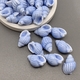 Бусина ракушка из керамики, васильковая, 20*15 мм, шт
