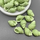 Бусина ракушка из керамики, зеленая, 20*15 мм, шт
