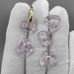 Бусина сердце стеклянная, 15*14*5 мм, розовый