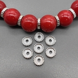 Бусины Разделители спейсеры, 8.7*2.4 мм, родий