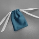 Бархатный мешок, лазурный, 7*9 cм