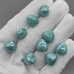 Бусина Сердце из керамики, бирюзовый, 12*12.5 мм, шт, тип1