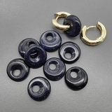 Подвеска-пончик синий Авантюрин, 18 мм