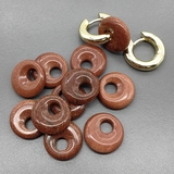 Подвеска-пончик коричневый Авантюрин, 18 мм