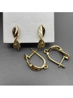 Швензы бесконечность без фианитов, 21*5 мм, позолота