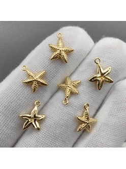 Подвеска Морская звезда, 11*9 мм, позолота