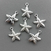 Подвеска Морская звезда, 11*9 мм, родий