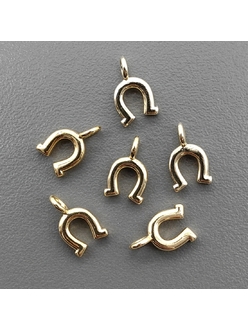 Подвеска мини Подкова, 9*5 мм, позолота