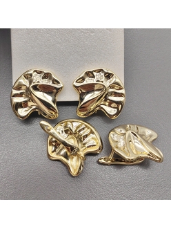 Швензы фри форм мятый, 19 мм, позолота